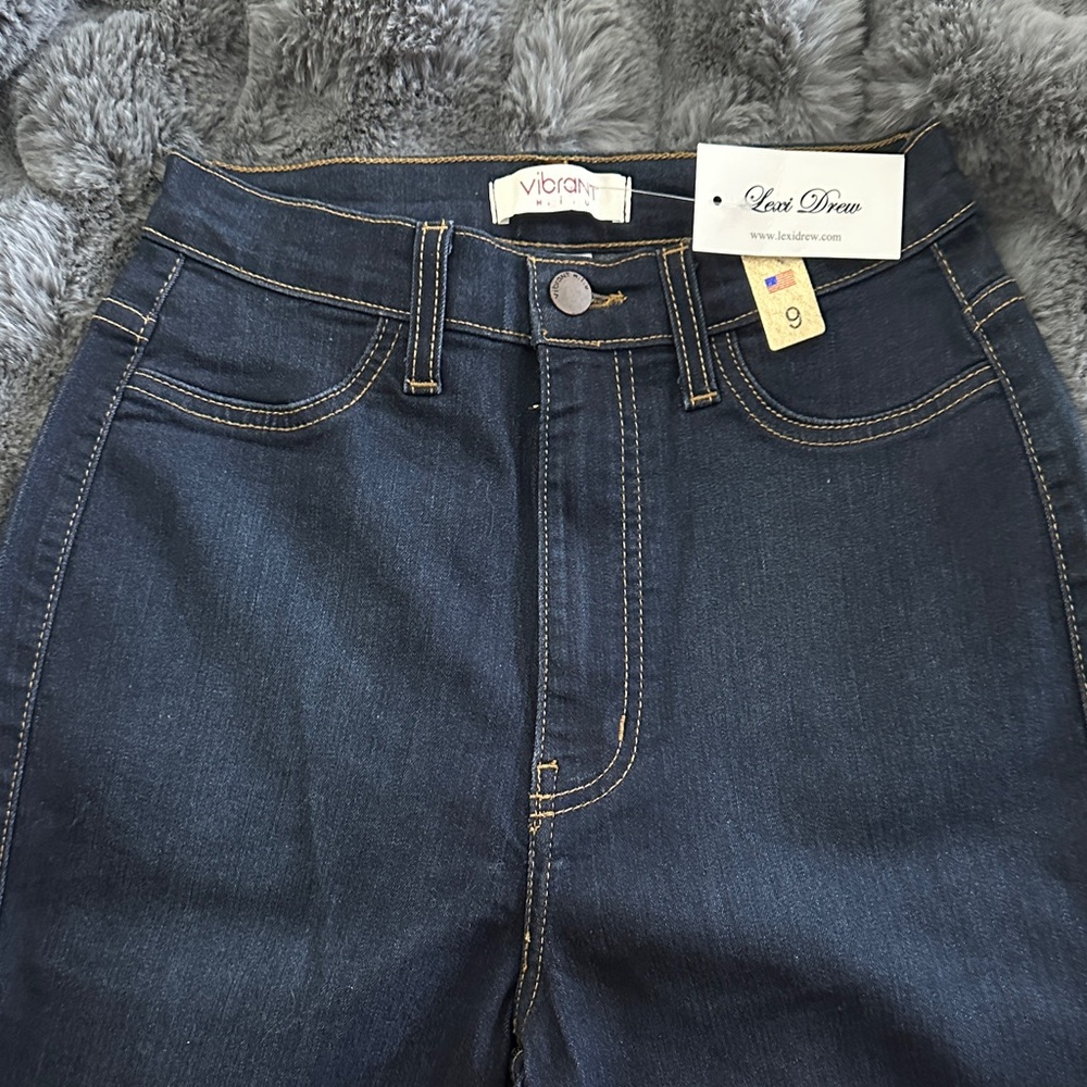 Vibrant High Rise Women's Navy Jeans Lexi Drew Jeans